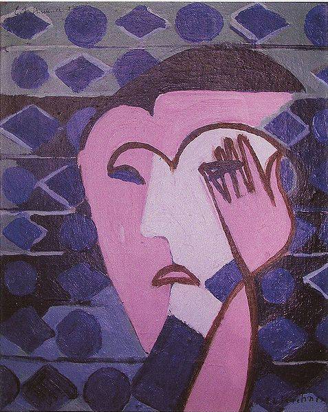 ritratto di donna triste Ernst Ludwig Kirchner
